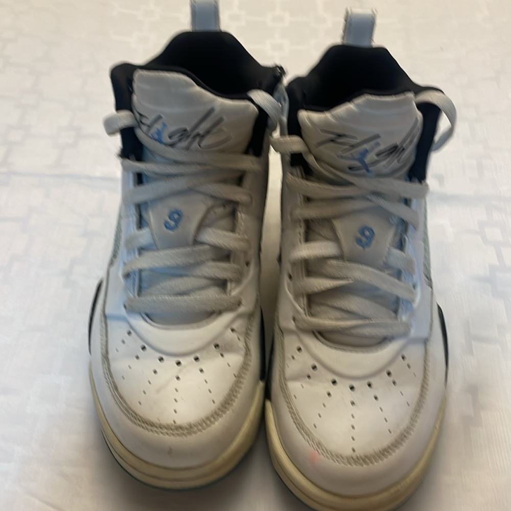 Nike Air Jordan Flight 654975-127 White Legend Blue Black Shoes - Picture 2 of 7